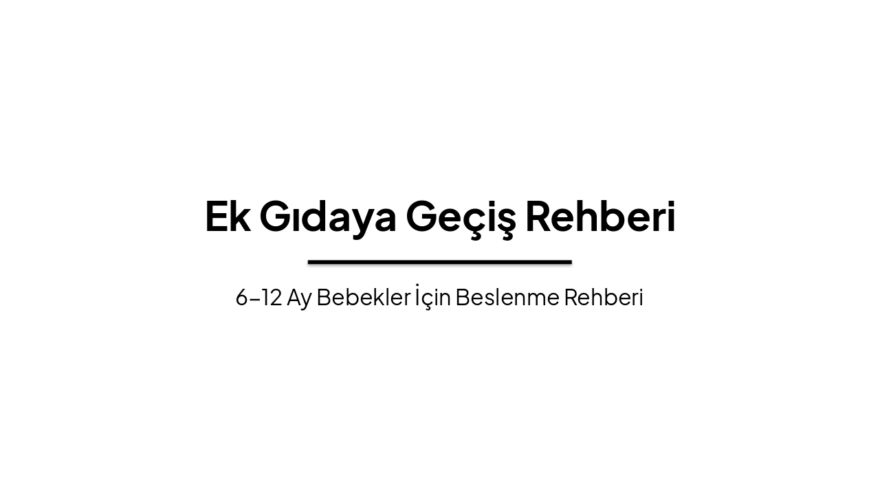 Slide 1 - Ek Gıdaya Geçiş Rehberi