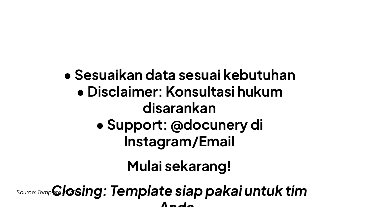 Slide 5 - Catatan Penting & Support