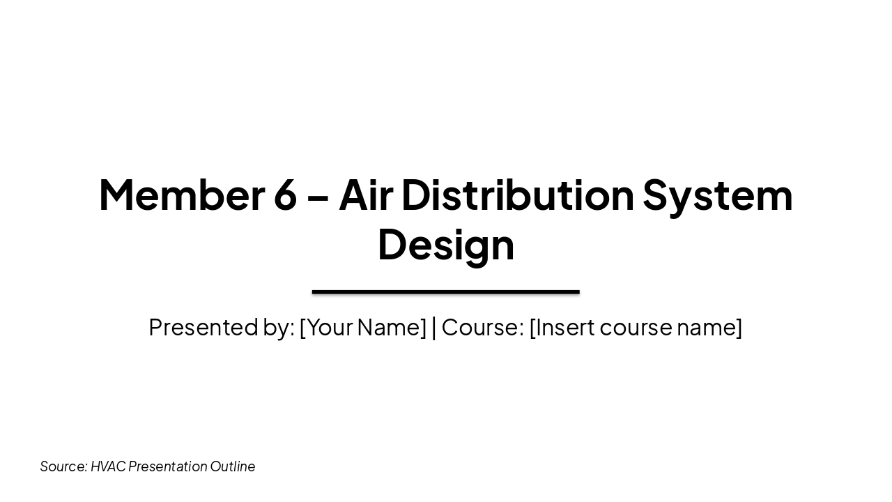 HVAC Air Distribution System Design Essentials (45 chars)