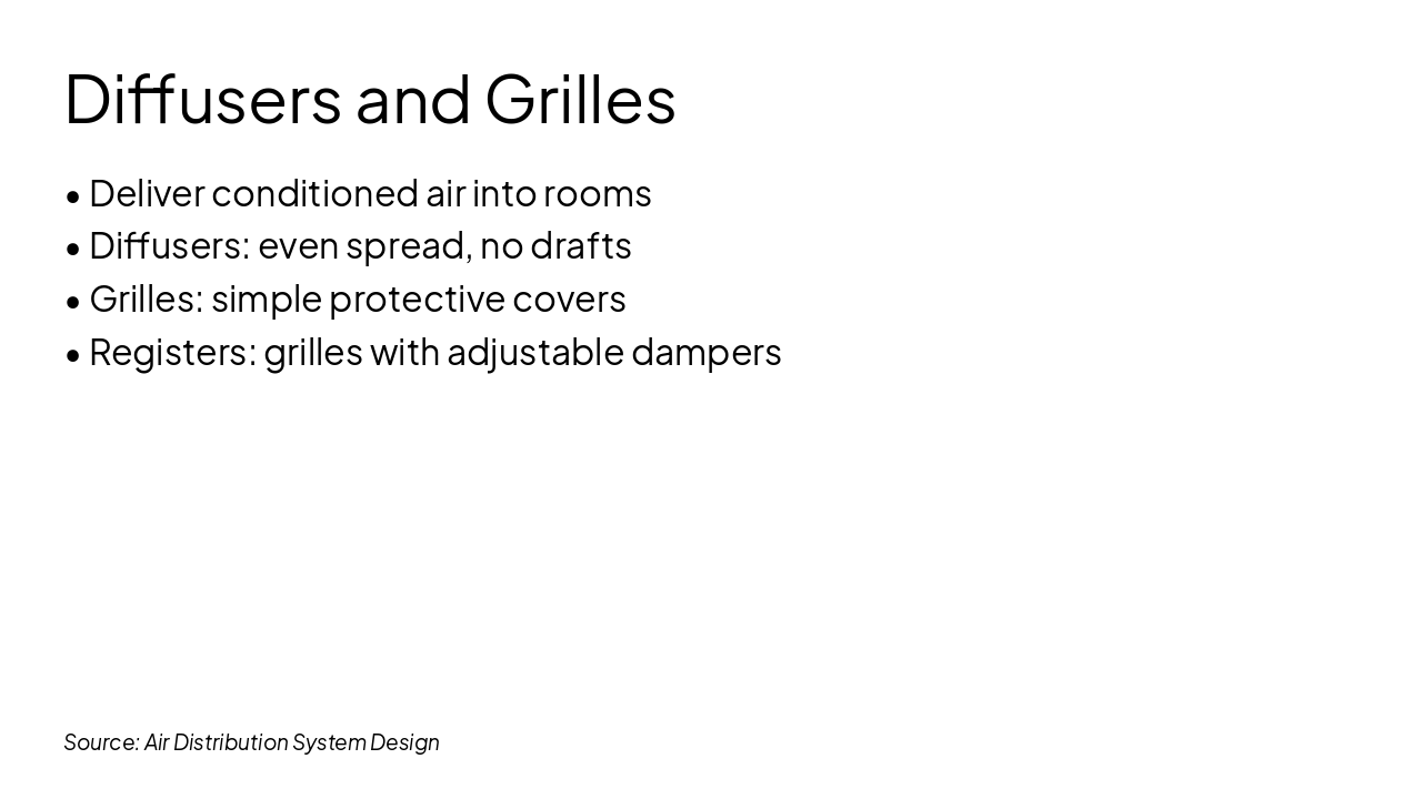 Slide 9 - Diffusers and Grilles