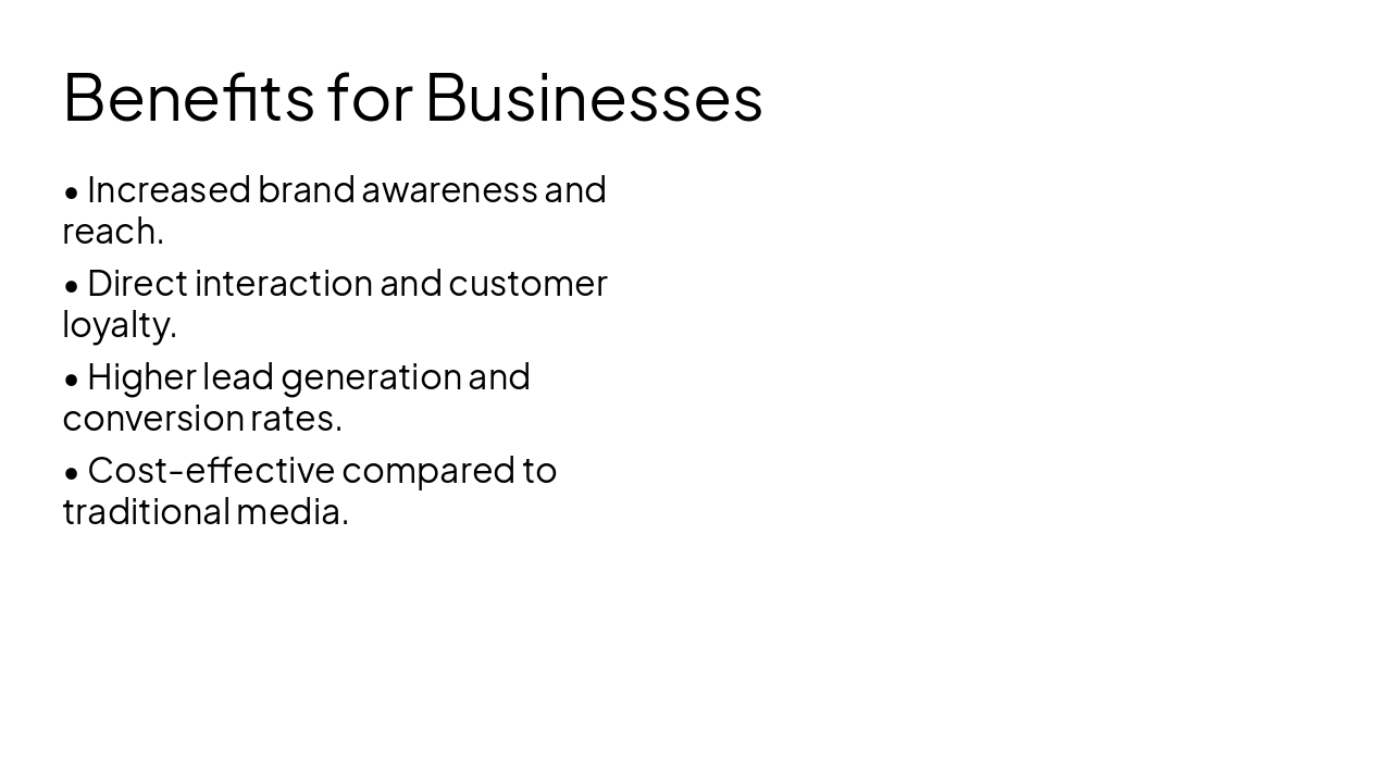 Slide 4 - Benefits for Businesses