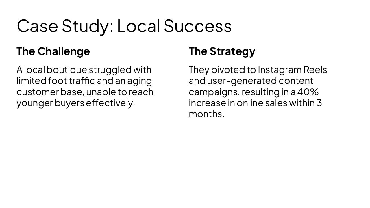 Slide 6 - Case Study: Local Success