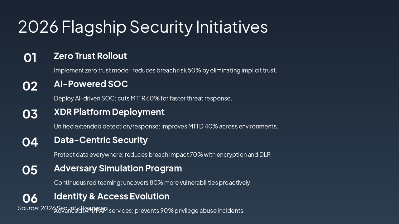 Slide 9 - 2026 Flagship Security Initiatives
