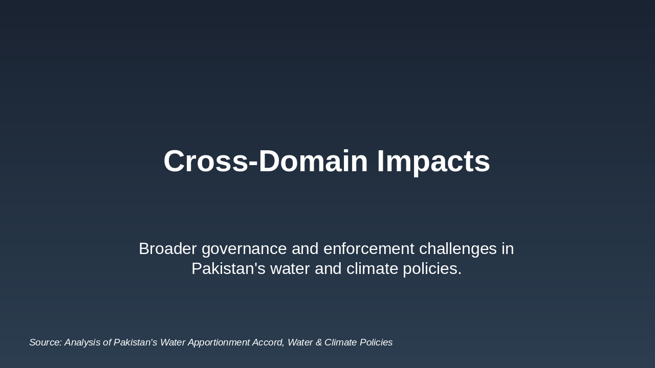 Slide 9 - Cross-Domain Impacts