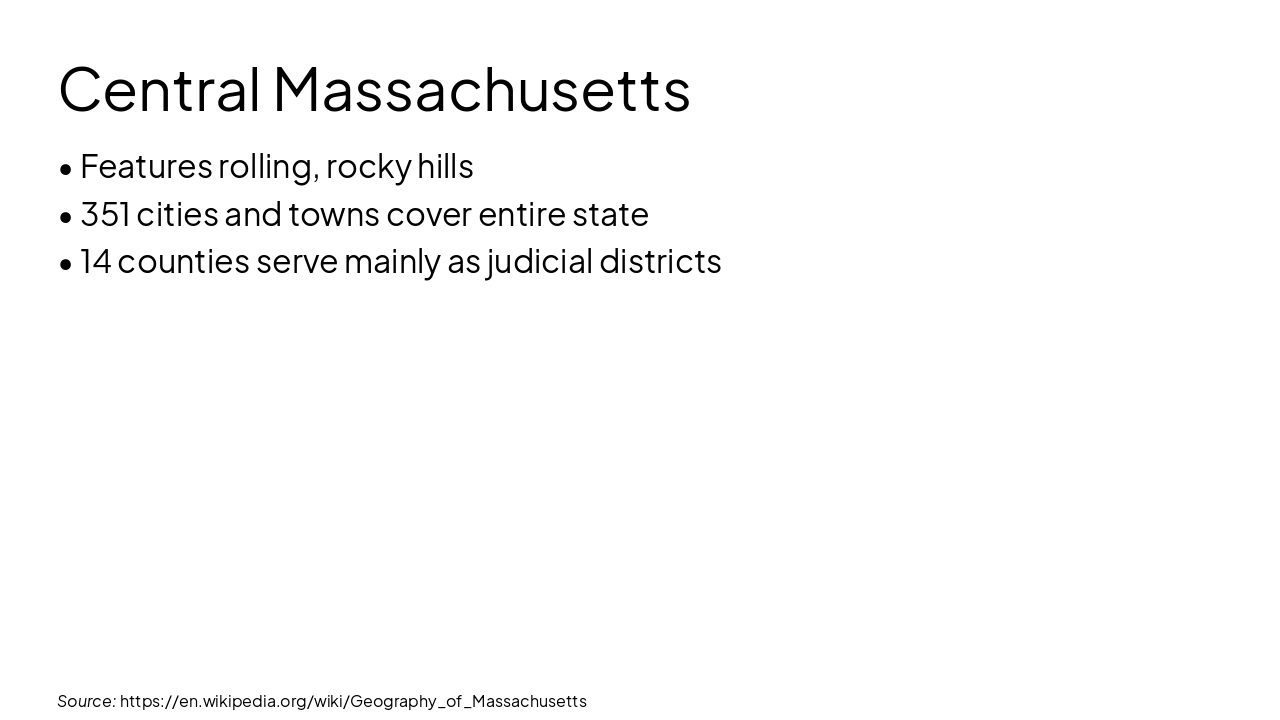 Slide 10 - Central Massachusetts