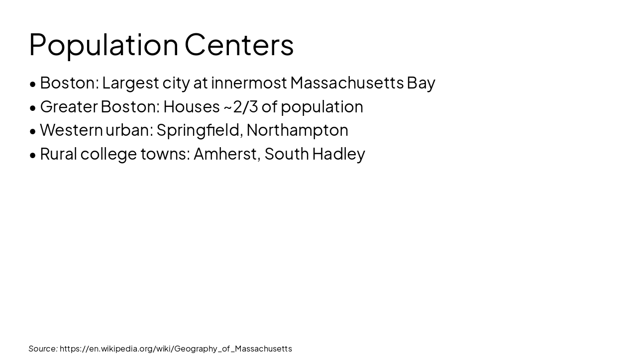 Slide 13 - Population Centers