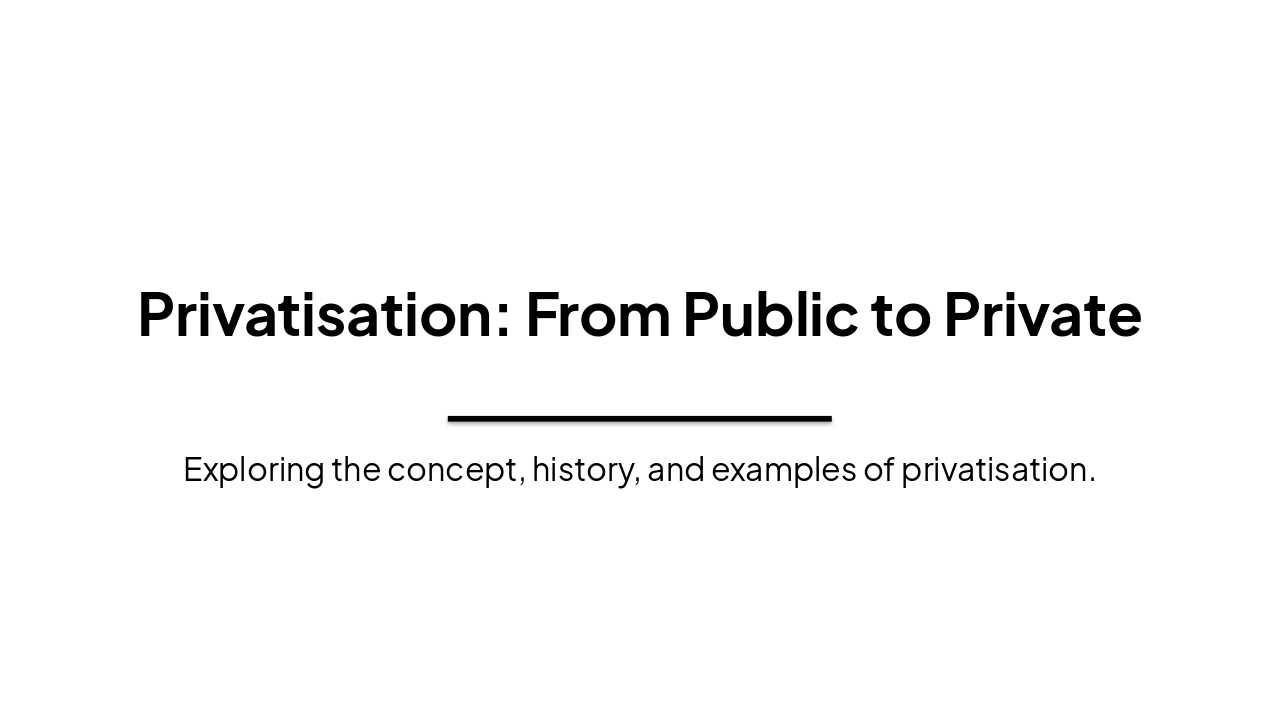 Privatisation: Public to Private Shift (38 chars)