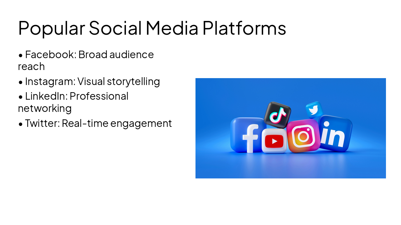 Slide 4 - Popular Social Media Platforms