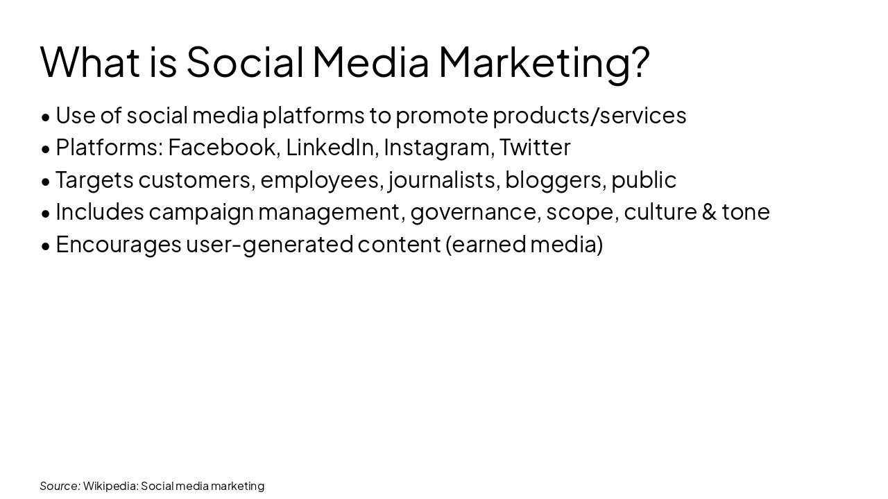 Slide 3 - What is Social Media Marketing?