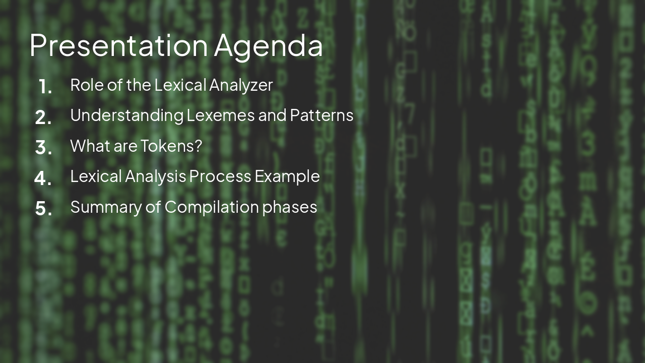 Slide 2 - Presentation Agenda
