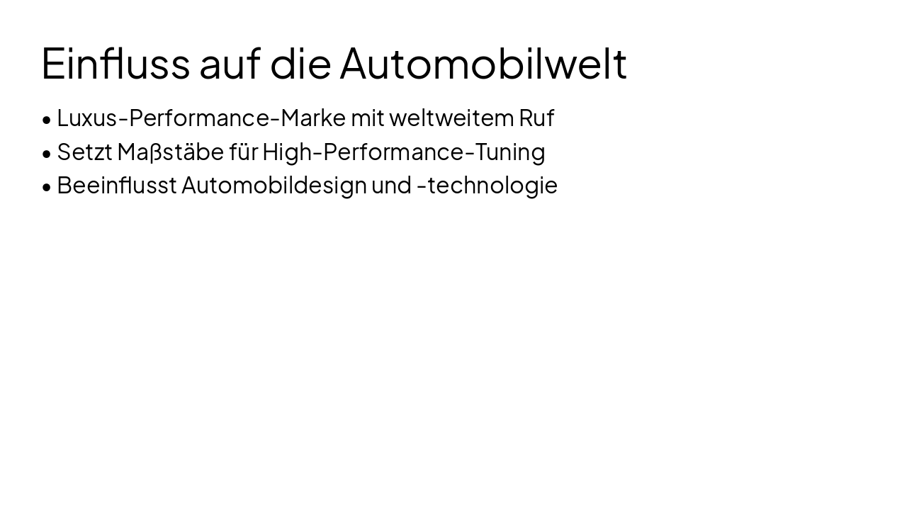 Slide 9 - Einfluss auf die Automobilwelt