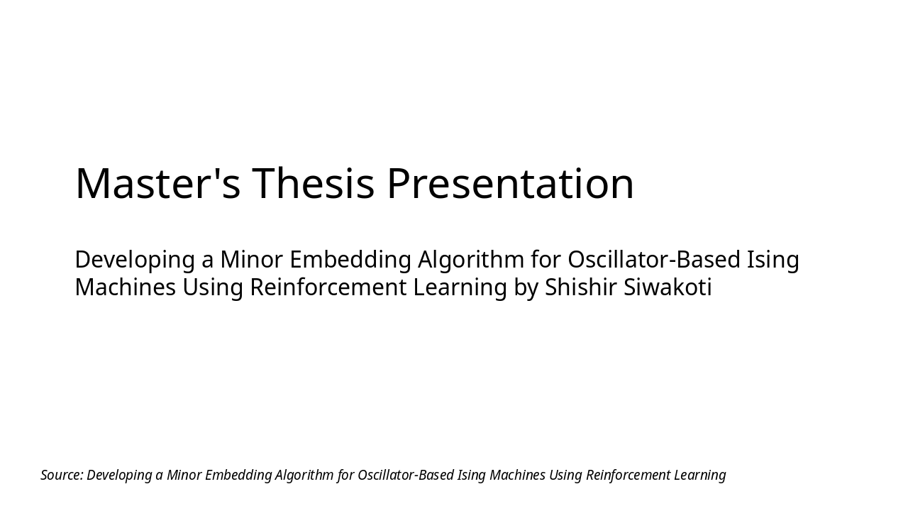 Slide 1 - Master's Thesis Presentation