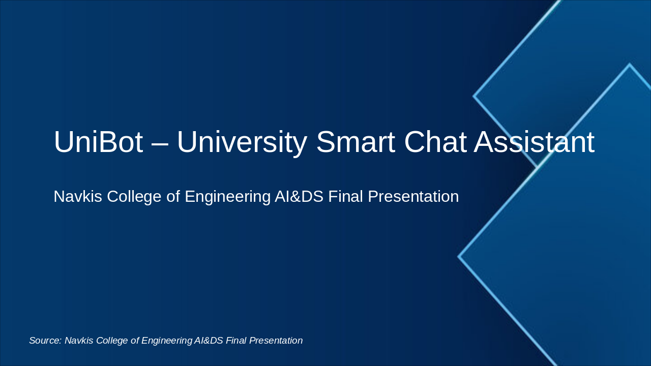 UniBot: Smart University Chat Assistant (38 chars)