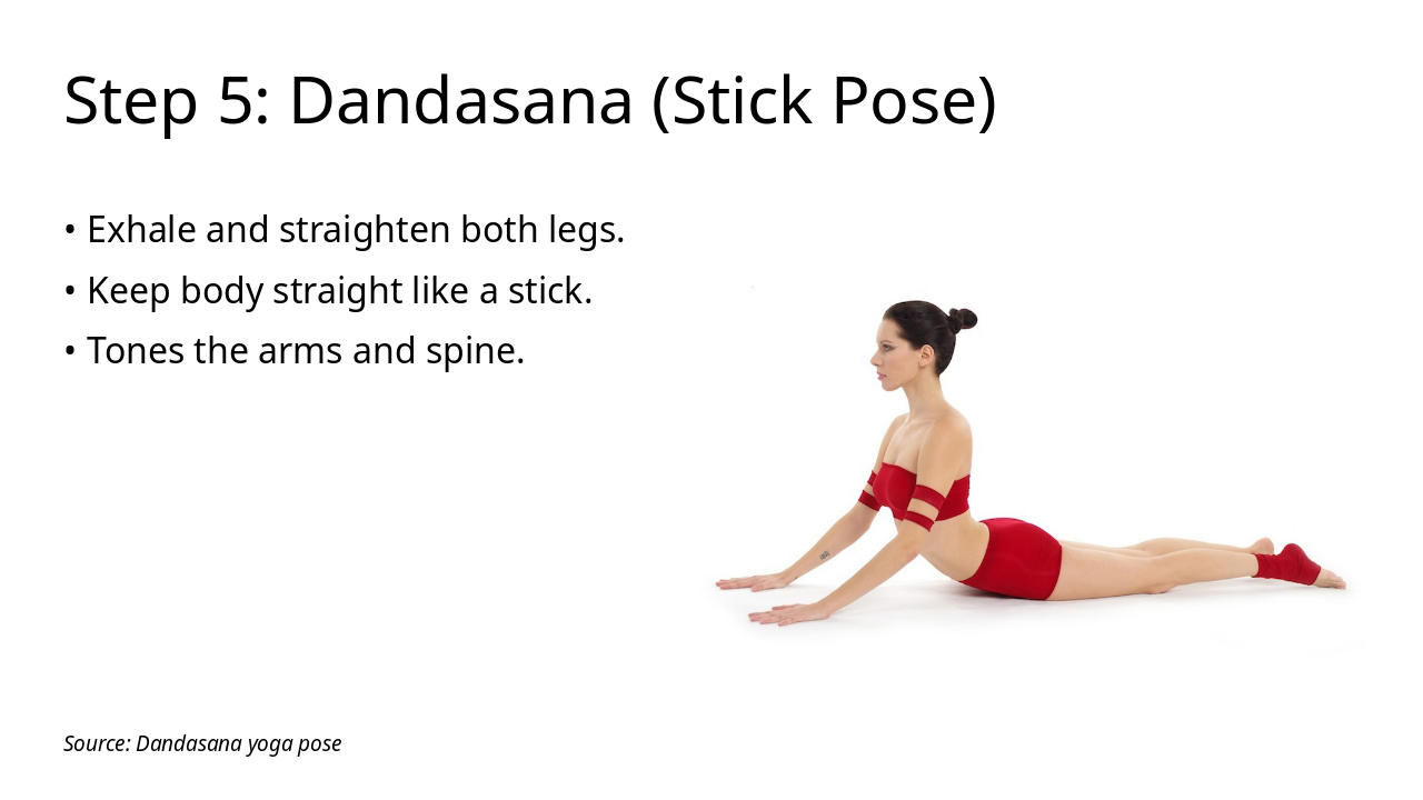 Slide 7 - Step 5: Dandasana (Stick Pose)