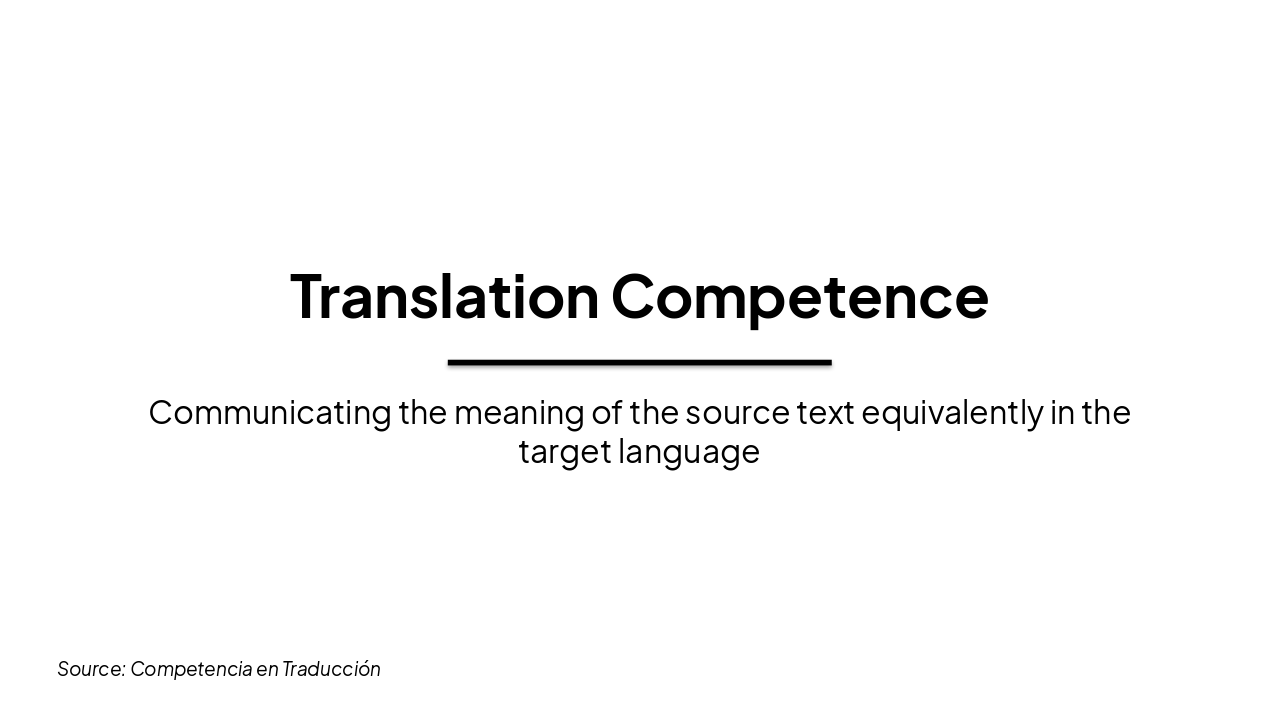 Translation Competence Unveiled