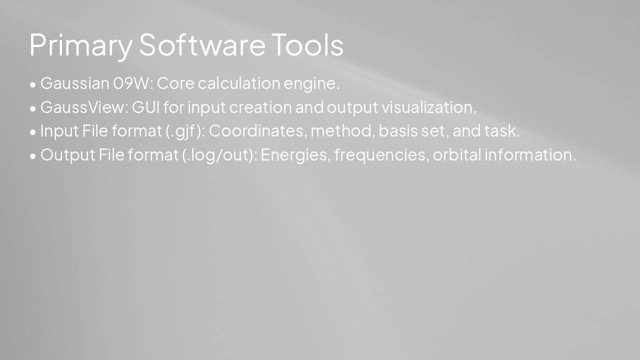 Slide 11 - Primary Software Tools