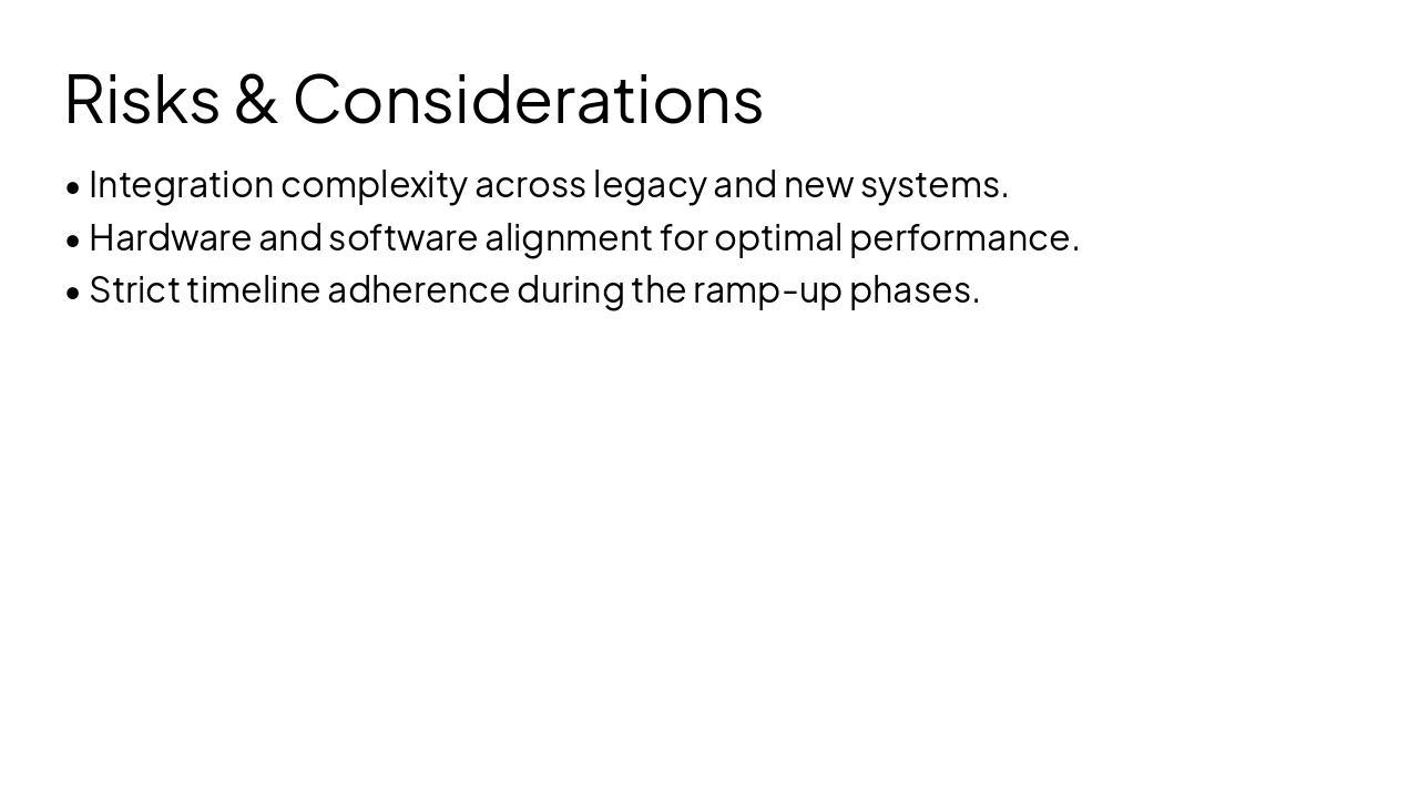 Slide 7 - Risks & Considerations