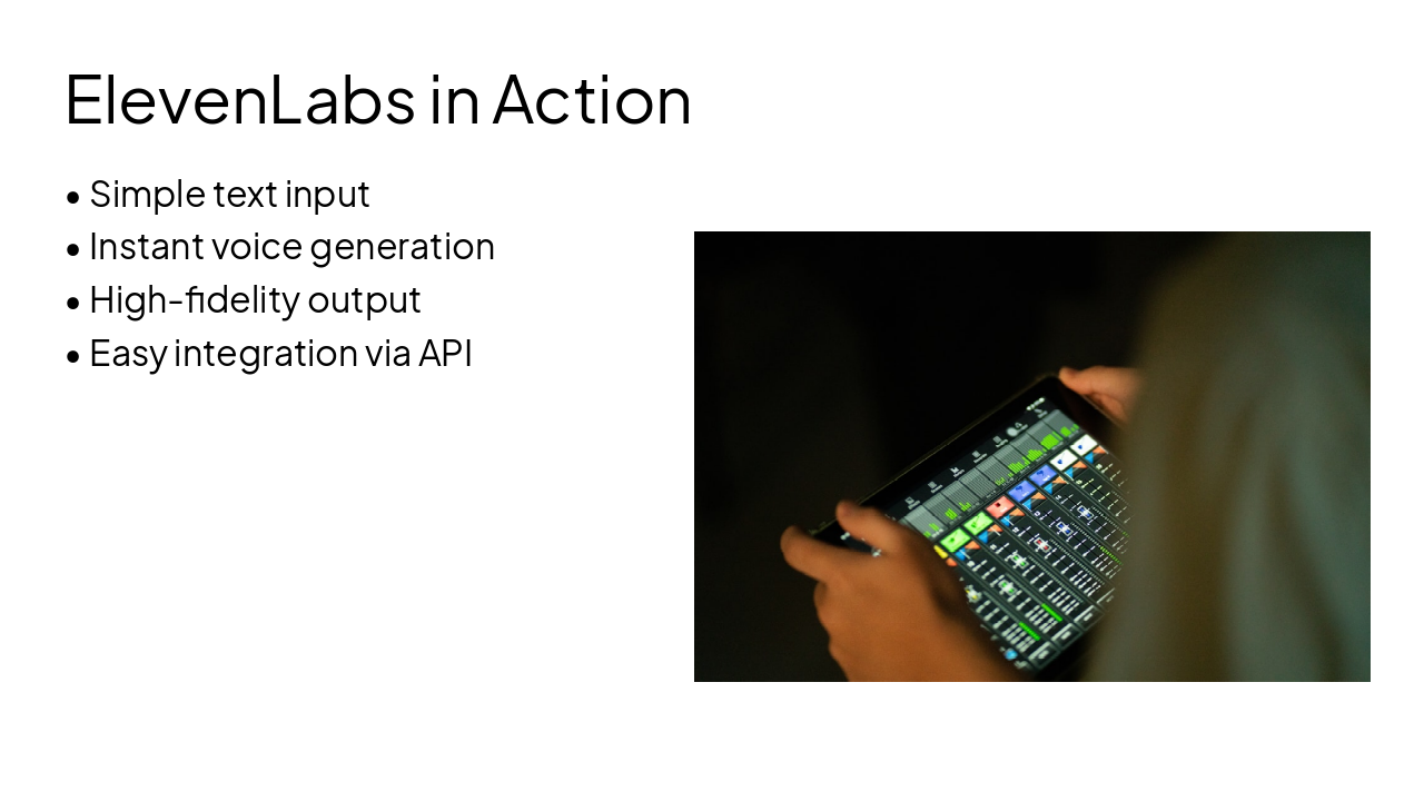 Slide 8 - ElevenLabs in Action