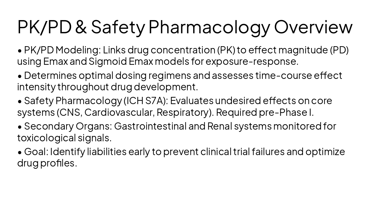 Slide 8 - PK/PD & Safety Pharmacology Overview