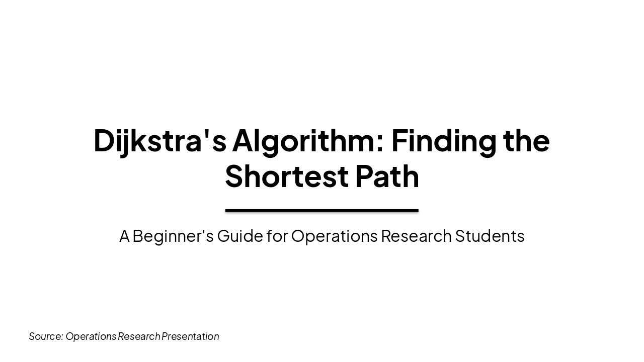 Dijkstra's: Shortest Paths for Beginners (38 chars)