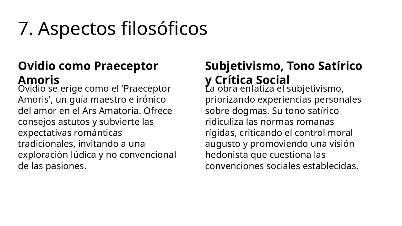 Slide 8 - 7. Aspectos filosóficos