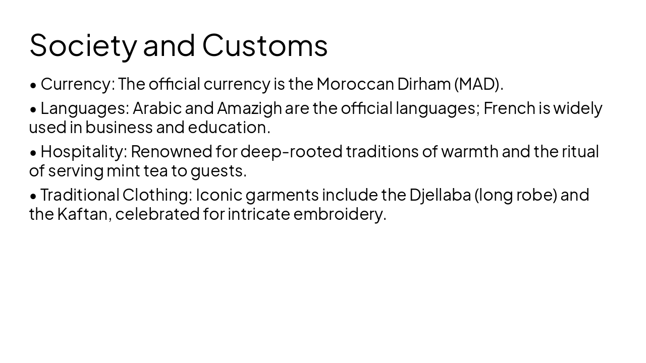 Slide 6 - Society and Customs