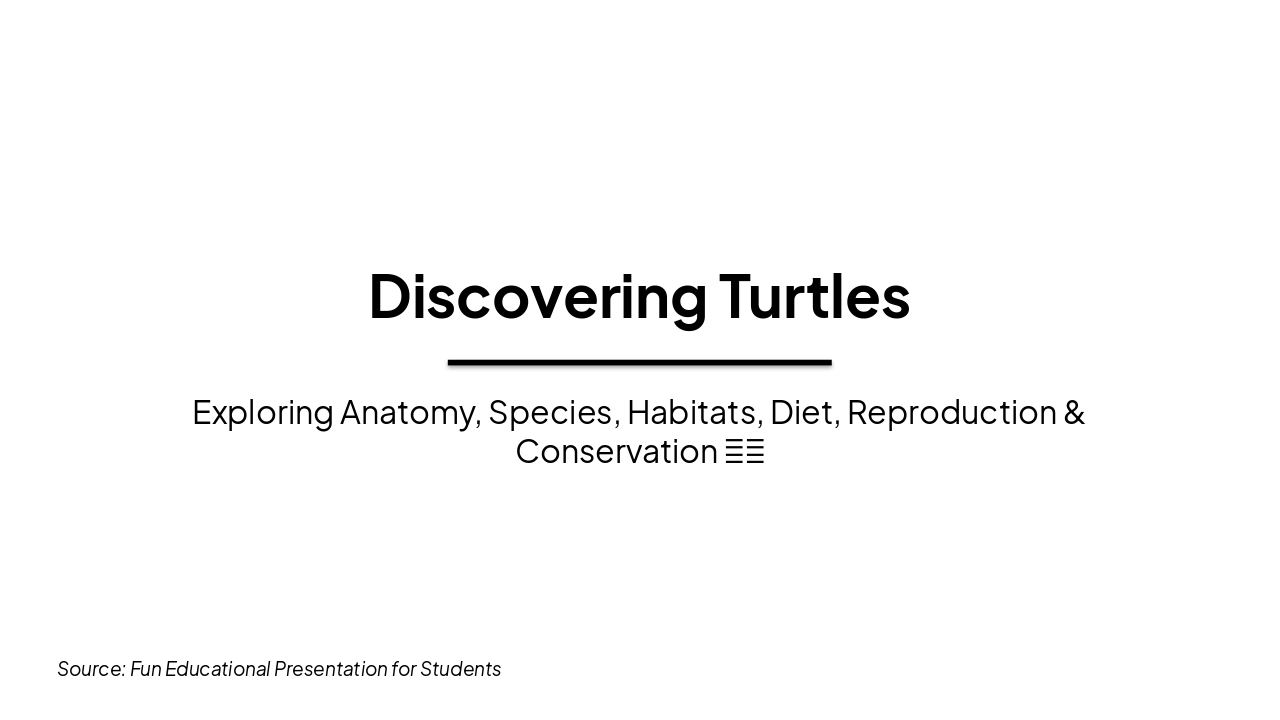 Slide 1 - Discovering Turtles