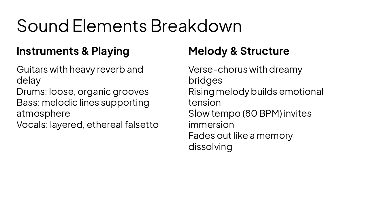 Slide 22 - Sound Elements Breakdown
