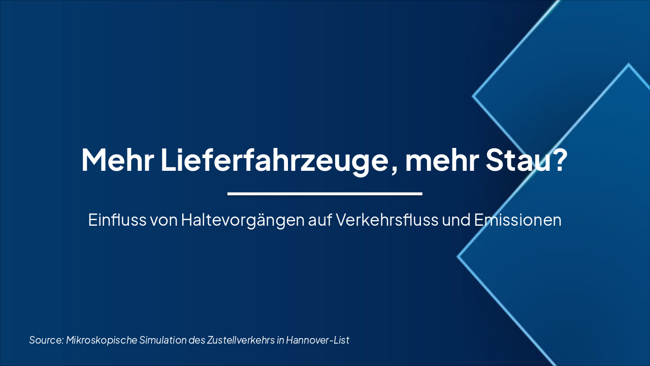 Slide 1 - Mehr Lieferfahrzeuge, mehr Stau?