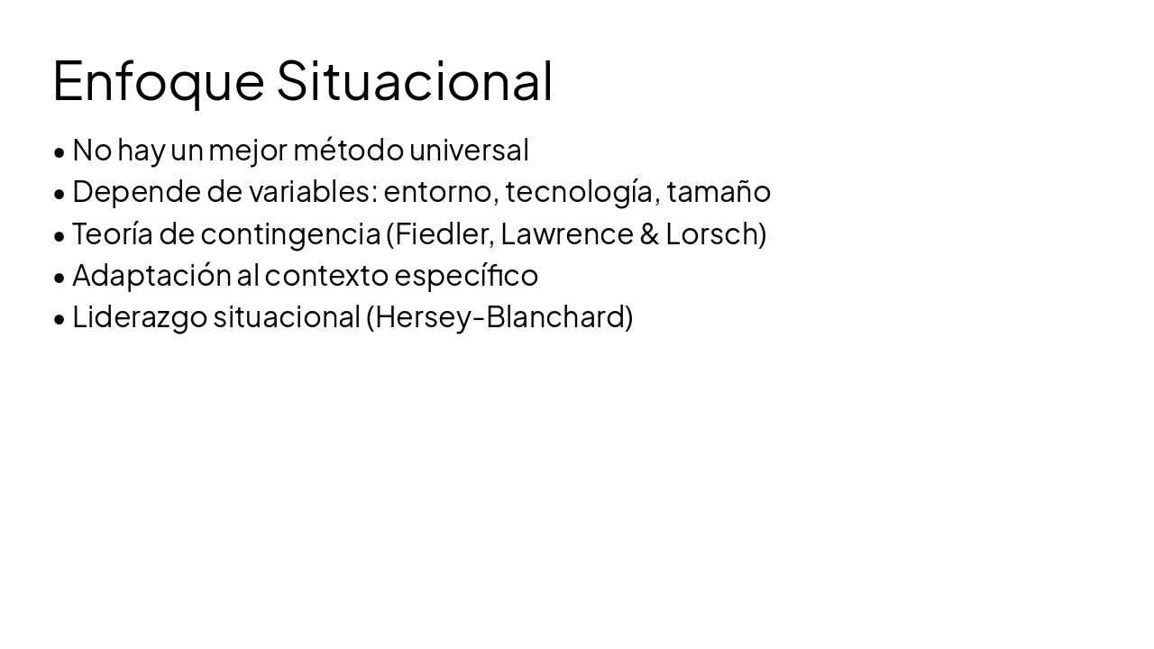 Slide 9 - Enfoque Situacional