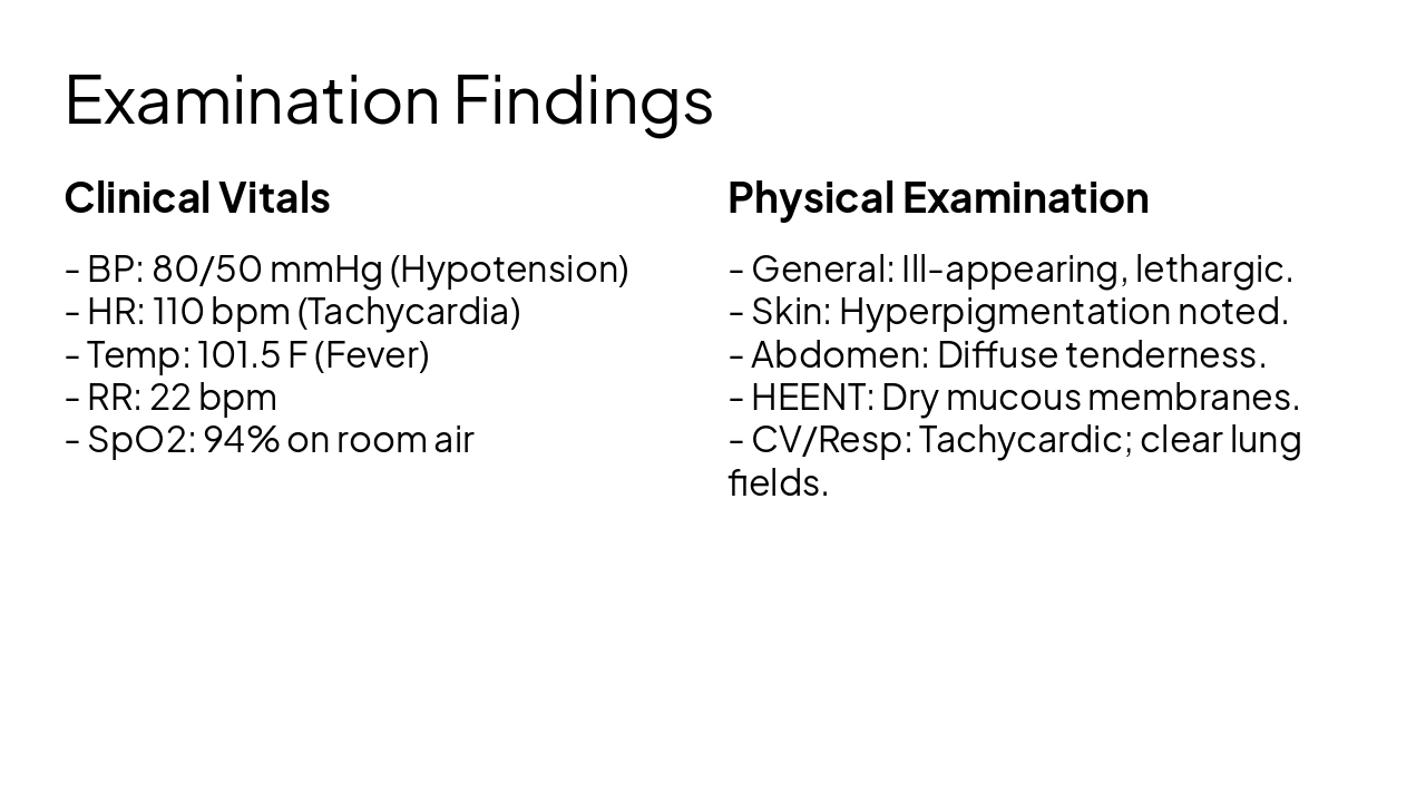 Slide 6 - Examination Findings