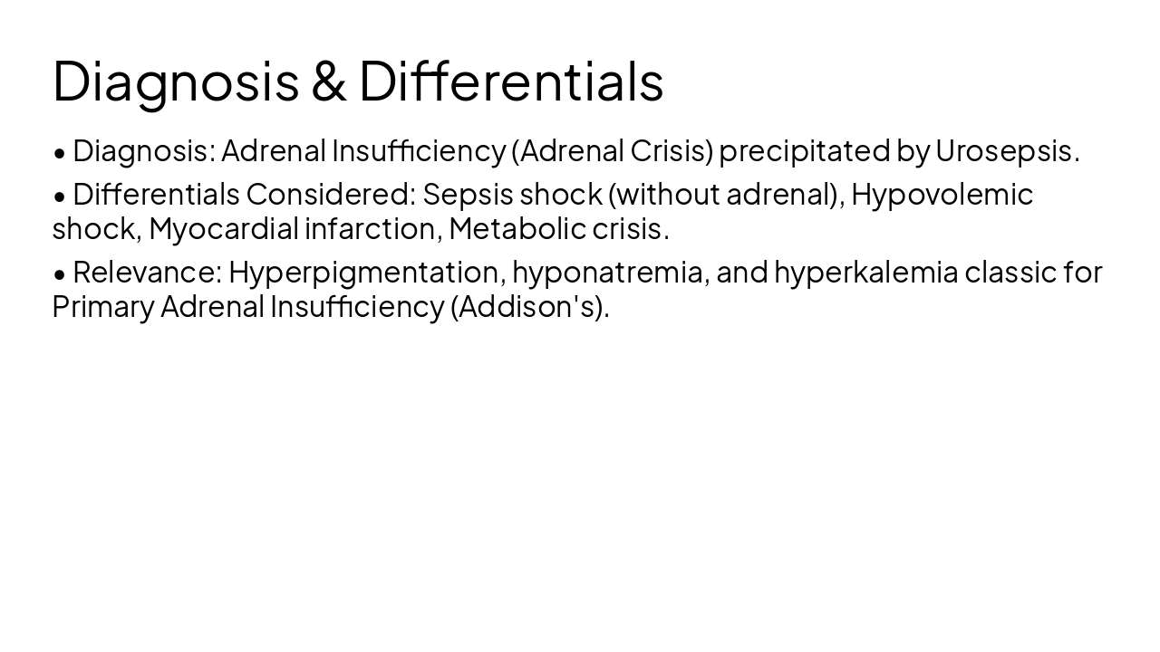 Slide 9 - Diagnosis & Differentials