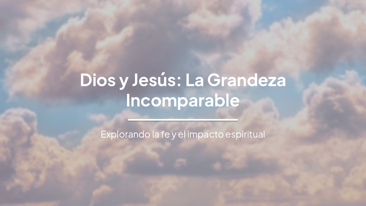 Slide 1 - Dios y Jesús: La Grandeza Incomparable