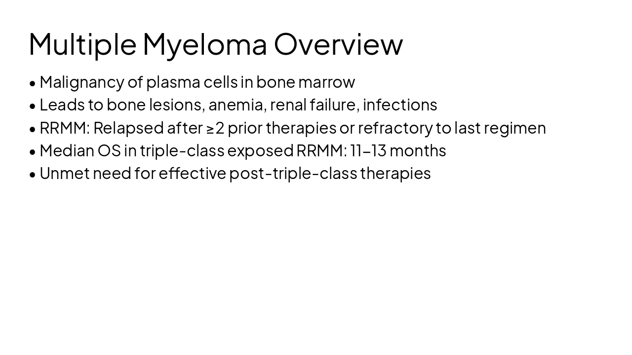 Slide 3 - Multiple Myeloma Overview