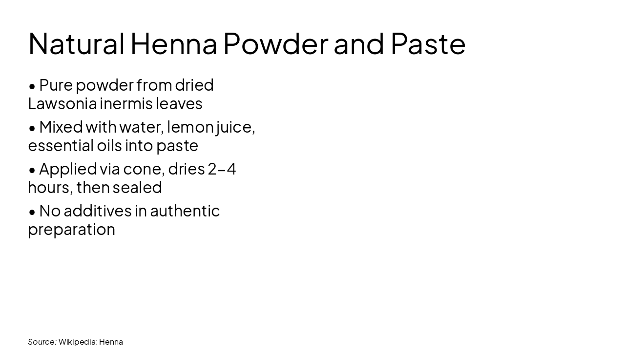 Slide 15 - Natural Henna Powder and Paste