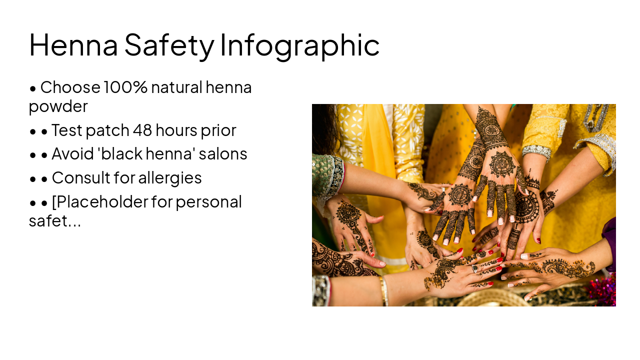 Slide 19 - Henna Safety Infographic