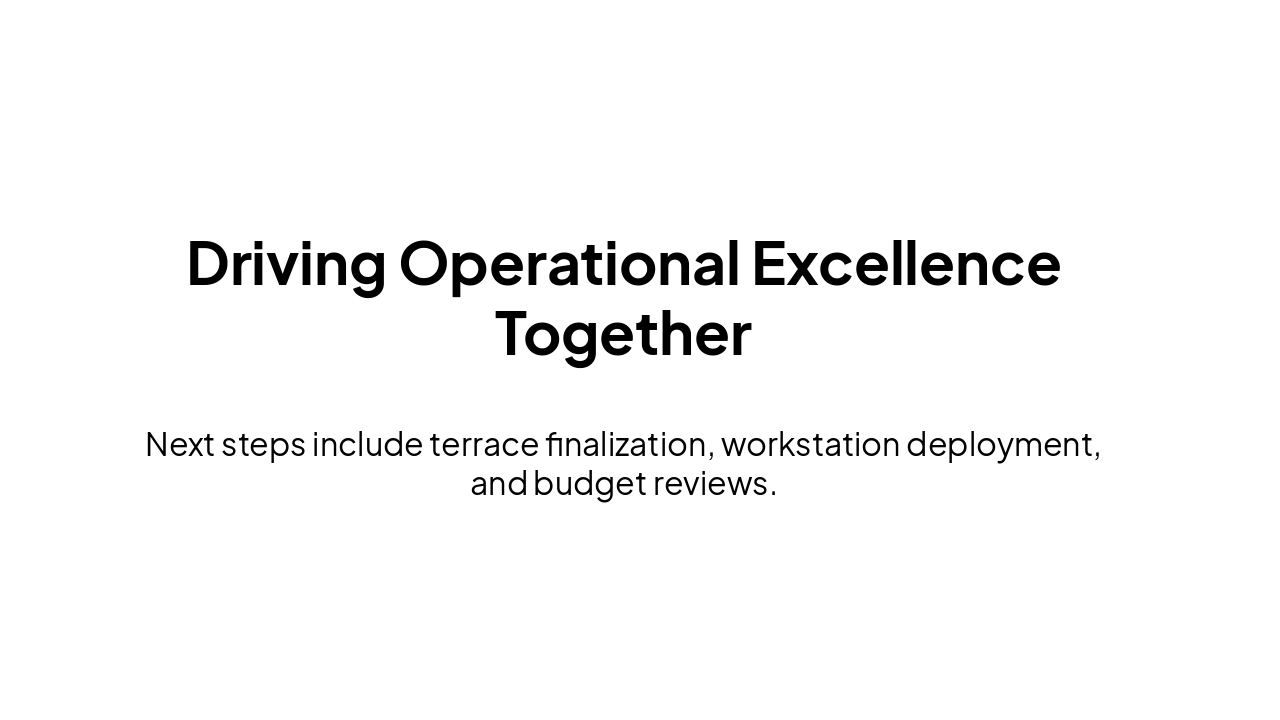 Slide 12 - Conclusion & Next Steps