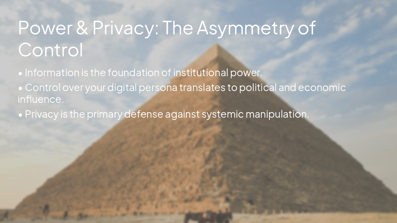 Slide 12 - Power & Privacy: The Asymmetry of Control
