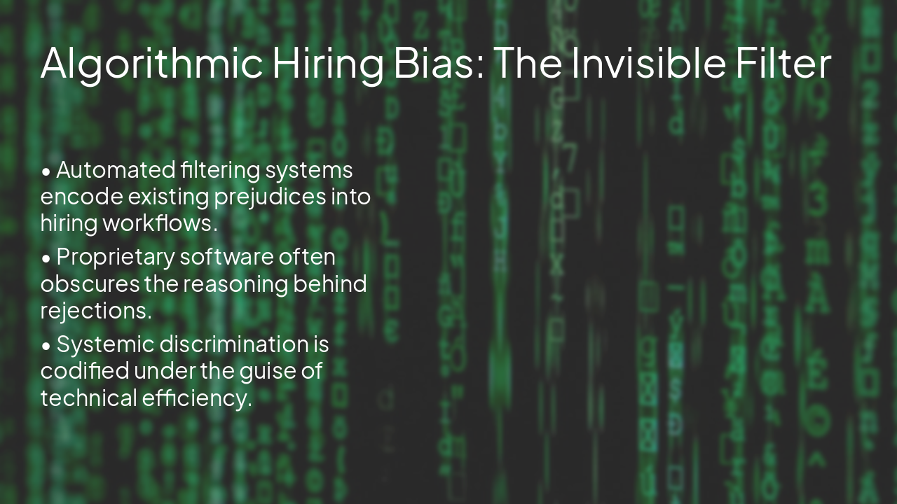 Slide 4 - Algorithmic Hiring Bias: The Invisible Filter