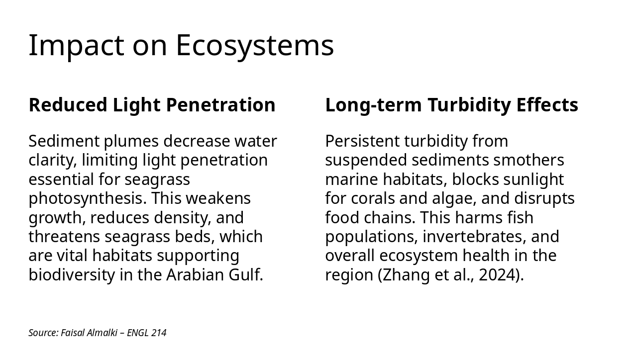 Slide 4 - Impact on Ecosystems