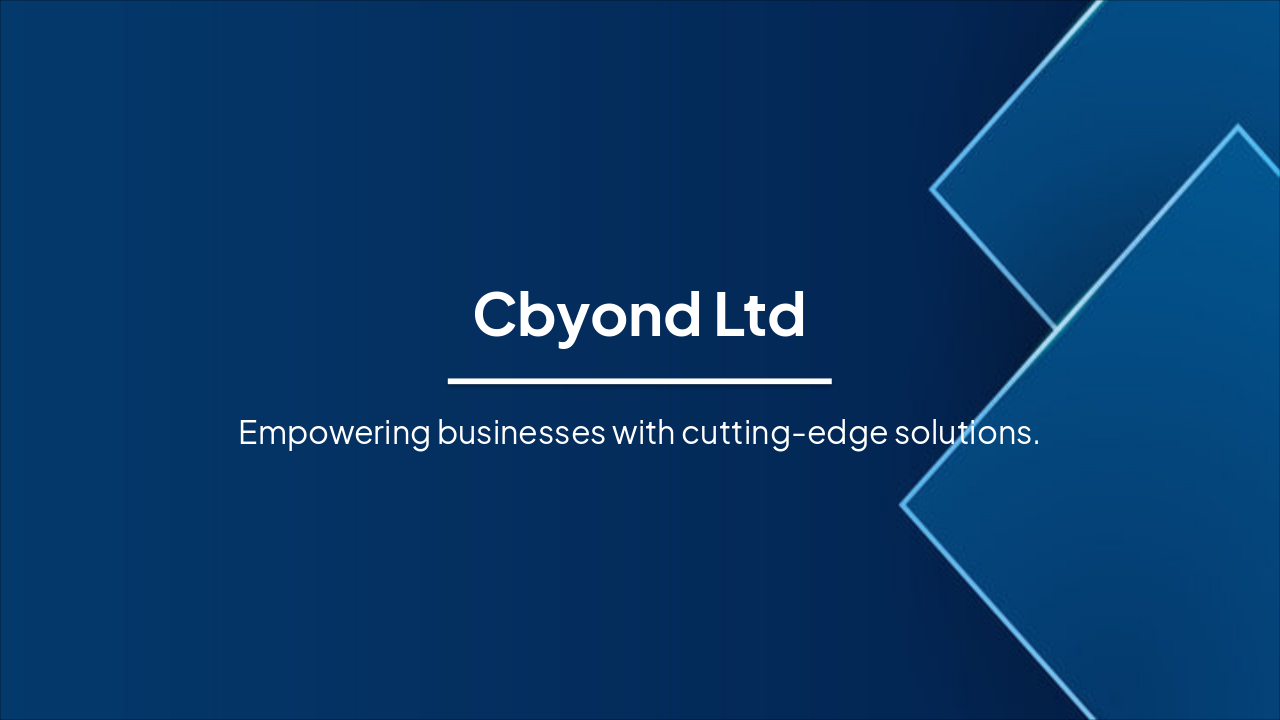 Slide 1 - Cbyond Ltd