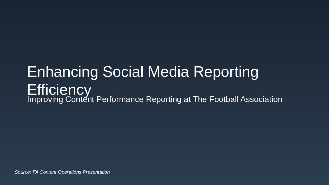 Optimising Social Reporting with New Tools
