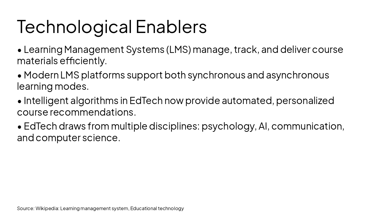 Slide 6 - Technological Enablers