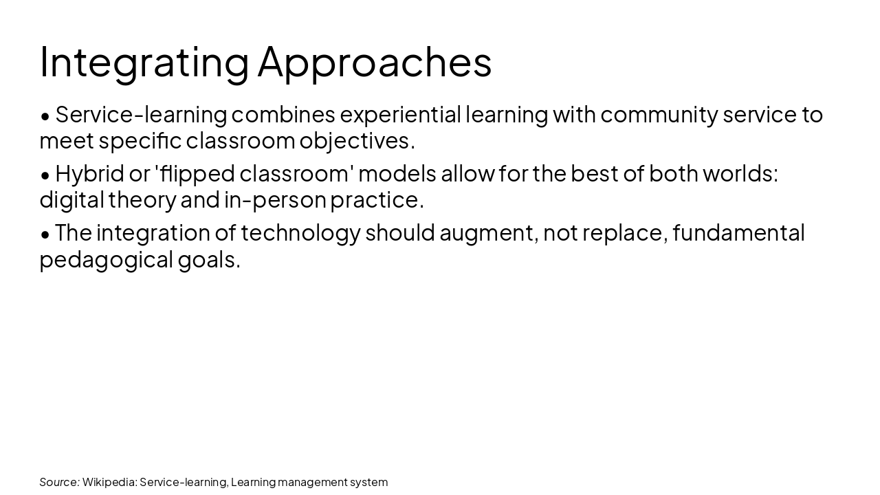 Slide 10 - Integrating Approaches