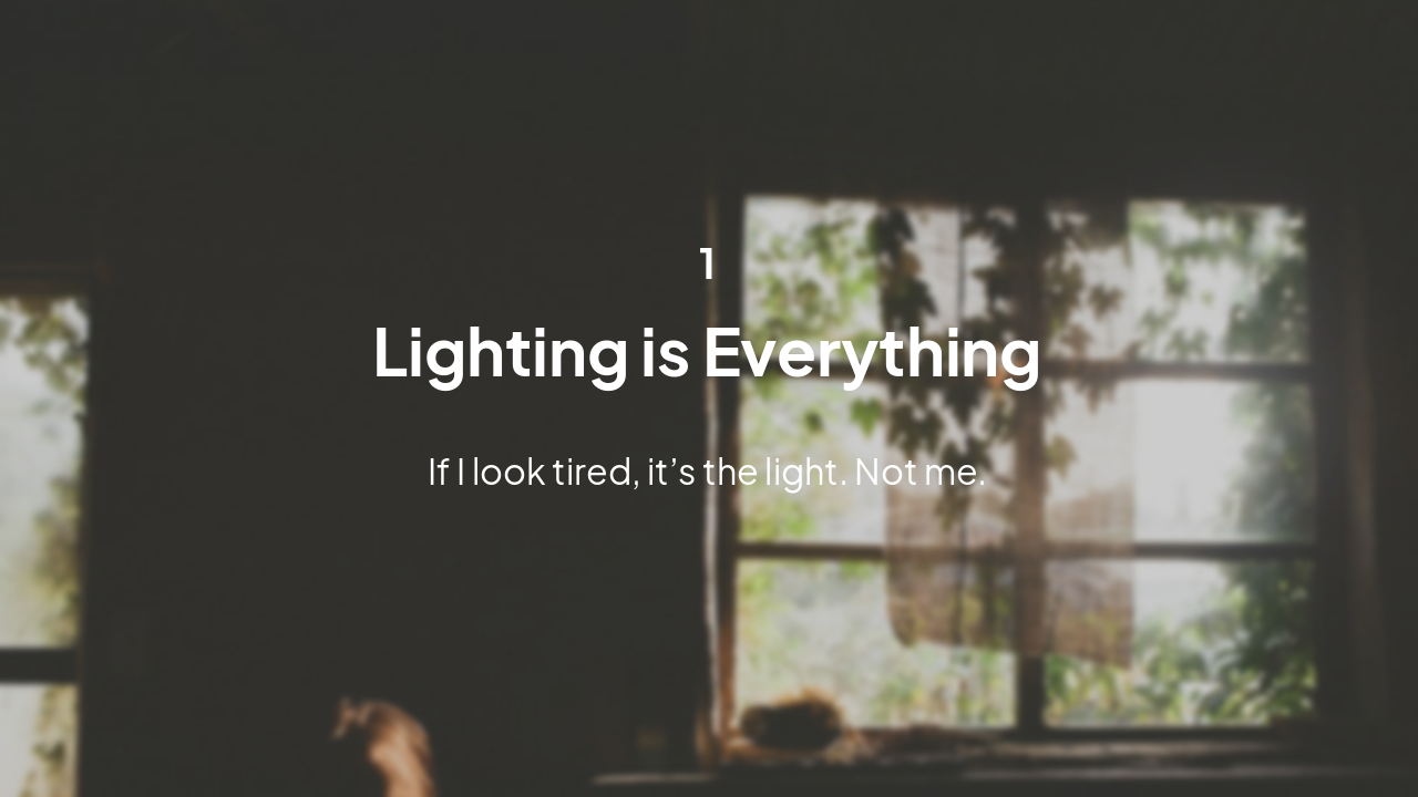 Slide 3 - Lighting 101