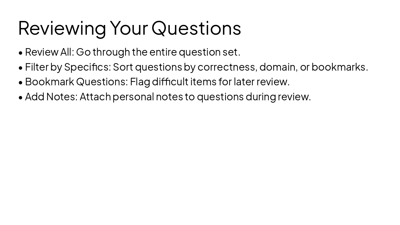 Slide 10 - Reviewing Your Questions