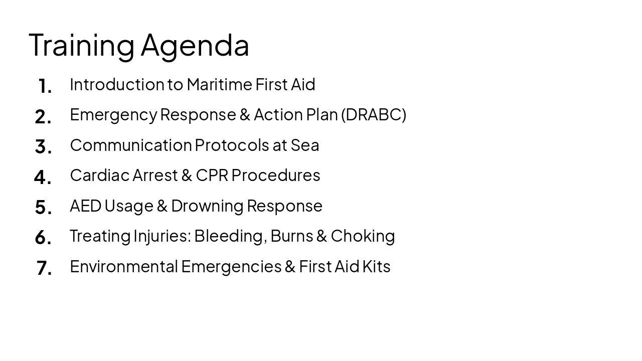 Slide 2 - Training Agenda