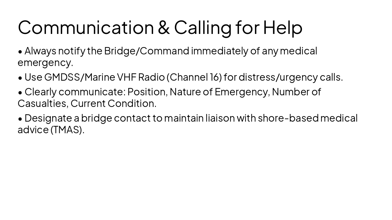 Slide 5 - Communication & Calling for Help