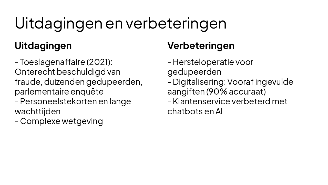 Slide 11 - Uitdagingen en verbeteringen