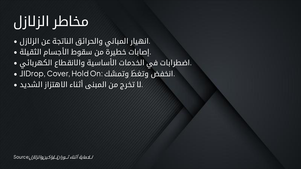 Slide 7 - مخاطر الزلازل